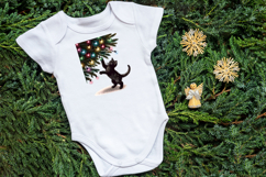Christmas lights &amp; black cat clipart| Winter t shirt designs Product Image 4