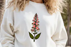 Wildflowers clipart | Vintage foxglove flower field graphics Product Image 1