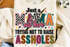 Checkered Sassy Mama Mom Tshirt Png Product Image 1