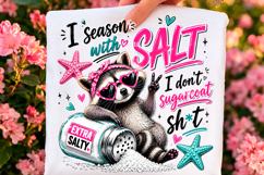 I Season With Salt Raccoon PNG Product Image 1
