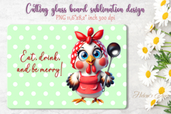 Cute chicken and funny quote cutting board sublimation png Product Image 1