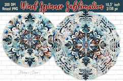 Christmas Snowflake Wind Spinner wrap sublimation design png Product Image 1