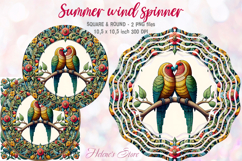 Cute birds windspinner |Lovebirds Wind spinner sublimation Product Image 1