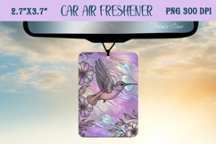 Iridescent Hammingdird Air Freshener Car sublimating png Product Image 1