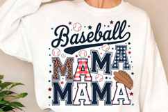 Baseball Mama Heart Png T Shirt Product Image 1
