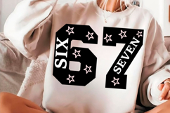 67 PNG, Six Seven Number Clipart SVG, Product Image 4