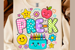 Pre-K Colorful School Crayon PNG Product Image 1
