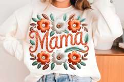 Mother's Day PNG, Faux Yarn Mama PNG Product Image 2