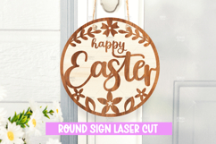 12 Easter Round Signs Bundle I Easter Door hanger decor Product Image 5