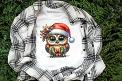 Christmas owl clipart sublimation PNG | Retro funny animal Product Image 3