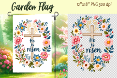 Easter Garden Flag Sublimation |Religious sublimation Easter Product Image 1