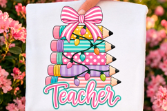 Colorful Preppy Teacher PNG Trending Png Product Image 10