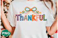 Crochet Yarn Thankful PNG with Bow Png Product Image 3