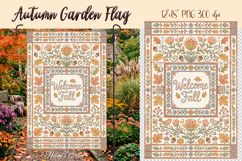 Welcome Fall Garden Flag Sublimation | Autumn garden design Product Image 1