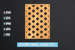 Decor Panel Laser Cut SVG, 5x7 Template Laser cut Product Image 1