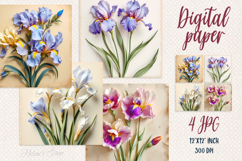 Vintage floral digital papers jpeg|Scrap booking 3d graphics Product Image 1