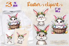 Funny Easter Bunny Sublimation designs | Farmhouse clipart Product Image 1