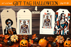 Halloween gift tags printable BUNDLE |Gift tag designs png Product Image 12