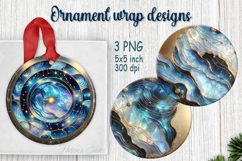 Fantasy cosmos round ornament sublimation designs PNG Product Image 1