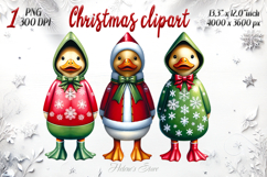 Christmas funny rubber ducks clipart t shirt design png Product Image 1