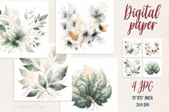 Luxury floral pattern digital papers jpeg | Scrap booking Product Image 1