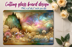 Iridescent rainbow kitchen glass cutting board sublimation Product Image 1