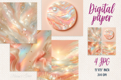 Light orange pearl digital paper | Scrap booking graphics Product Image 1