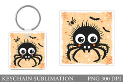 Spider Halloween Keychain. Spider Sublimation Product Image 1