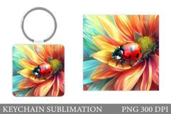 Ladybug Keychain Sublimation. Ladybug Sublimation Product Image 1