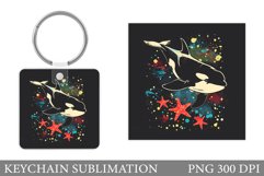 Killer Whale Keychain Design. Killer Whale Sublimation Product Image 1