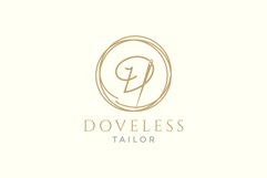 letter D with yarn needle tailor logo design vector Product Image 1