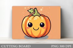 Cute Pumpkin Cutting Board. Cute Pumpkin Sublimation Product Image 1