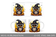 Halloween Owl Mug Design. Owl Mug Sublimation Product Image 1