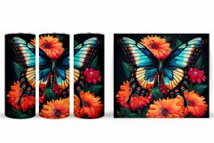Butterfly Tumbler Design. Flowers Tumbler Sublimation Product Image 2