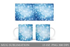 Snowflakes Mug Design. Snowflakes Winter Mug Sublimation Product Image 1