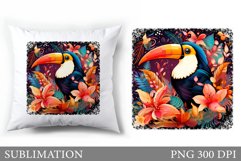 Toucan Pillow Design. Toucan Sublimation Product Image 1