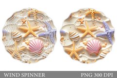 3D Seashell Wind Spinner. Sea Wind Spinner Sublimation Product Image 1