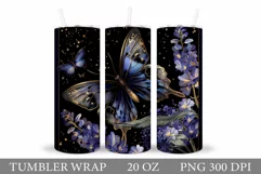 Butterflies Sublimation. Butterfly Tumbler Sublimation Product Image 1