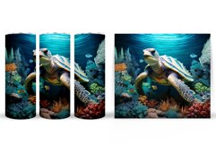 3D Turtle Tumbler Wrap Design. Turtle Tumbler Wrap Product Image 2