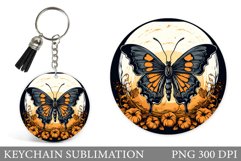 Butterfly Halloween Keychain. Butterfly Sublimation Product Image 1