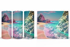 Sea Tumbler Sublimation. Beach Tumbler Wrap Design Product Image 2