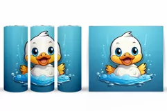 Cute Duck Tumbler Design. Funny Duck Sublimation Product Image 2