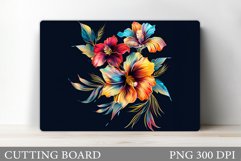 Flowers Cutting Board. Floral Cutting Board Design Product Image 1