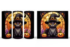 Cute Halloween Cat Tumbler Wrap. Halloween Tumbler Design Product Image 2