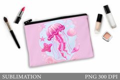 Jellyfish Makeup Bag Sublimation. Jellyfish Sublimation Product Image 1
