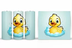 Cute Duck Tumbler Design. Cute Duck Sublimation Product Image 2