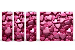 3D Hearts Tumbler Wrap Design. Hearts Tumbler Sublimation Product Image 2