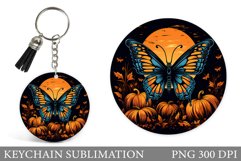 Butterfly Halloween Keychain. Halloween Sublimation Product Image 1