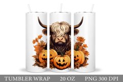 Halloween Cow Tumbler Design. Cow Halloween Tumbler Product Image 1