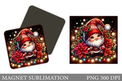 Christmas Gnome Magnet. Christmas Magnet Sublimation Product Image 1